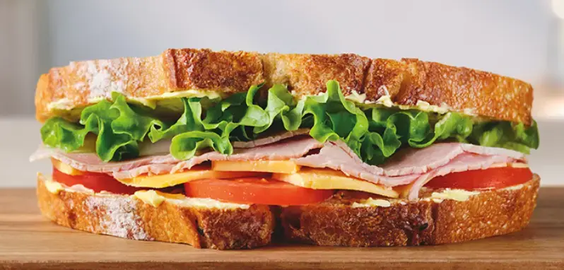 Ham, Cheddar, and Tomato Sandwich